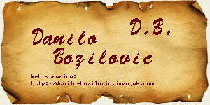 Danilo Božilović vizit kartica
